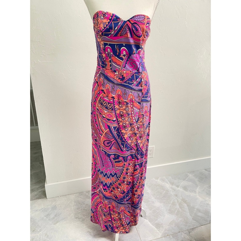 Alice & Trixie Art to Wear maxi dress with side slit in a size M - Picture 2 of 12